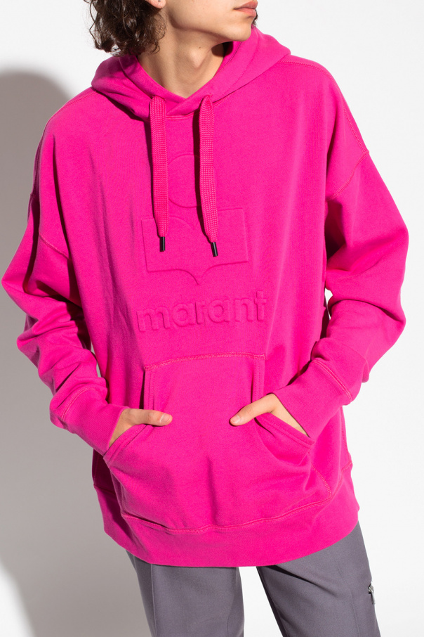 パーカー・フーディ Isabel Marant Men's Marcelo Hoodie 23ESW0055HA-A2M35H-23EC ISABEL MARANT MARCELLO LOGO EMBROIDERED HOODIE MEN